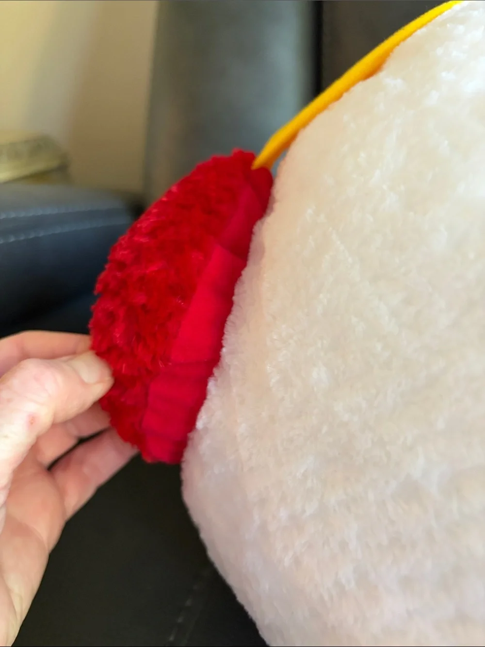 Plush Snowman Head with earmuffs and scarf